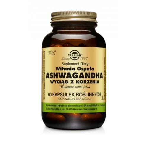 Solgar - Ashwagandha wyciąg z korzenia - 60 kapsułek Solgar - Ashwagandha wyciąg z korzenia - 60 kapsułek